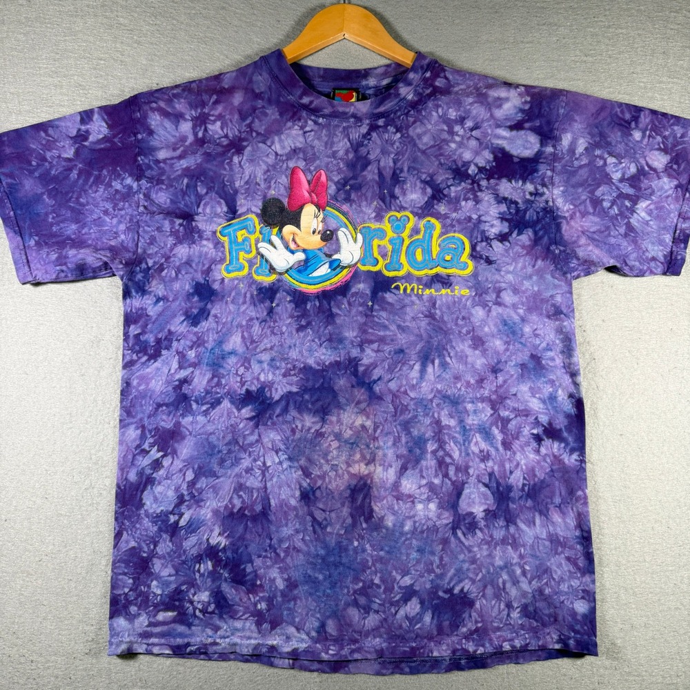 Vintage Mickey Unlimited Florida Minnie Mouse Tie Dye‎ T-Shirt Mens Large Disney